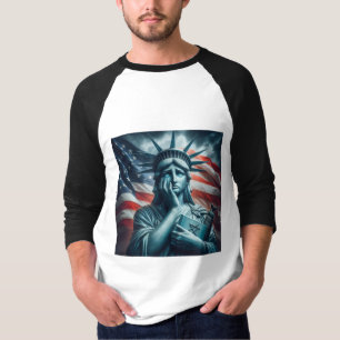 Freiheitsstatue und David-Star T-Shirt