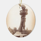 Freiheitsstatue und Fackel groß 1886 Keramikornament (Links)