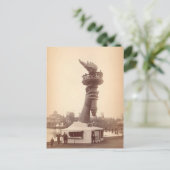 Freiheitsstatue und Fackel groß 1886 Postkarte (Stehend Vorderseite)