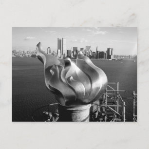 Freiheitsstatue und Skyline von Manhattan Postkarte