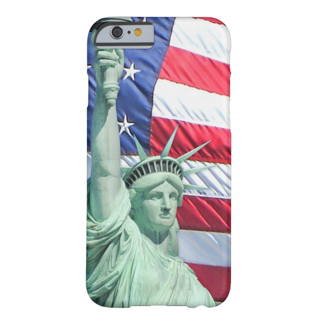 Freiheitsstatue und US-Flagge Case-Mate iPhone Hülle (Rückseite)