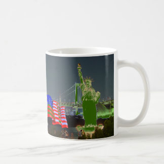 Freiheitsstatue USA-Flagge New York Kaffeetasse