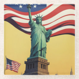 Freiheitsstatue - USA Glasuntersetzer