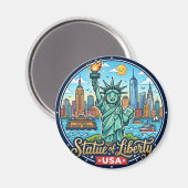 Freiheitsstatue USA Magnet (Vorderseite/Rückseite)