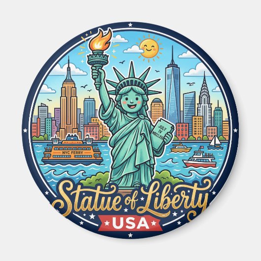 Freiheitsstatue USA Magnet (Vorne)