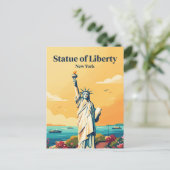 Freiheitsstatue USA Postkarte (Stehend Vorderseite)