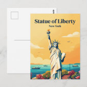 Freiheitsstatue USA Postkarte (Vorne/Hinten)