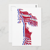 Freiheitsstatue USA Unabhängigkeitstag 4. Juli Postkarte (Vorne/Hinten)