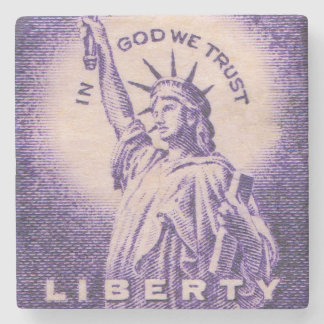 Freiheitsstatue USA Vintag Steinuntersetzer