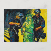 Freiheitsstatue Verhaftet Postkarte (Vorderseite)