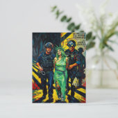 Freiheitsstatue Verhaftet Postkarte (Stehend Vorderseite)