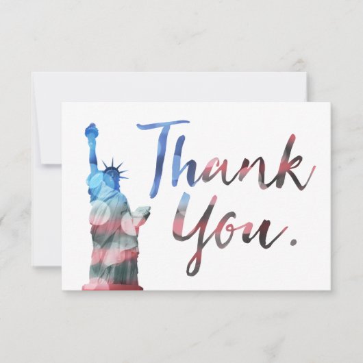 Freiheitsstatue Vielen Dank Veteranen Einladung (Vorderseite)