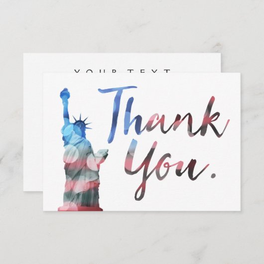 Freiheitsstatue Vielen Dank Veteranen Einladung (Vorne/Hinten)
