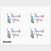 Freiheitsstatue Vielen Dank Veteranen Ovaler Aufkleber (Blatt)