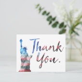 Freiheitsstatue Vielen Dank Veteranen Postkarte (Stehend Vorderseite)