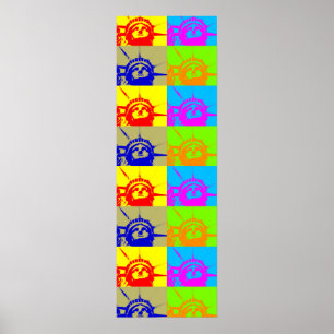 Freiheitsstatue Vier-Farben-Pop Poster drucken