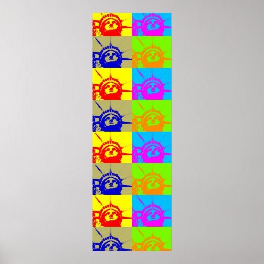 Freiheitsstatue Vier-Farben-Pop Poster drucken (Vorne)