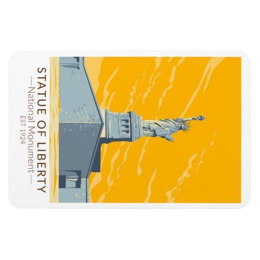 Freiheitsstatue Vintag Magnet (Horizontal)