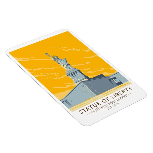 Freiheitsstatue Vintag Magnet (Rechte Seite)