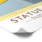 Freiheitsstatue Vintag Poster (Ecke)