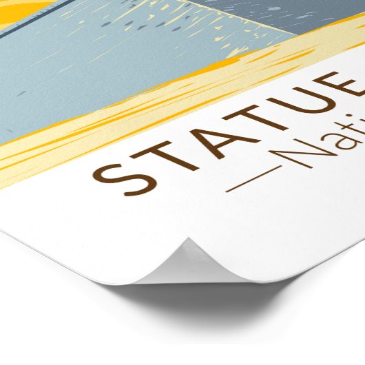 Freiheitsstatue Vintag Poster (Ecke)