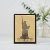 Freiheitsstatue Vintag - Postkarten (Stehend Vorderseite)