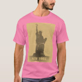 Freiheitsstatue Vintager T - Shirt (Vorderseite)