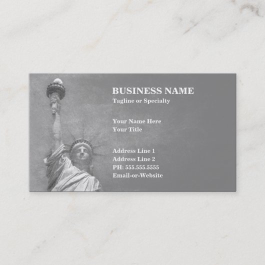 Freiheitsstatue Visitenkarte (Vorderseite)