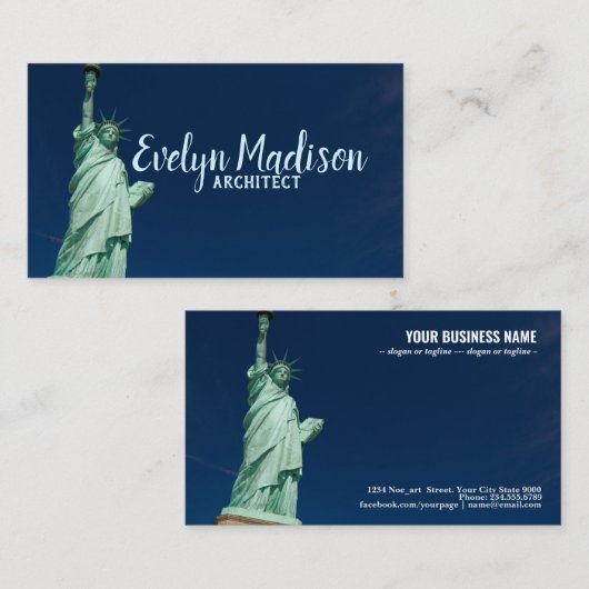 Freiheitsstatue Visitenkarte (Vorne/Hinten)