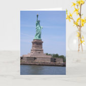 Freiheitsstatue - Vollansicht-Grußkarte Karte (Gelbe Blume)