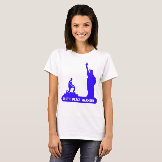 Freiheitsstatue, Wahrheit, Frieden und Harmonie T-Shirt (Vorne ganz)