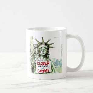 Freiheitsstatue wegen Reparatur durch den Kongress Kaffeetasse