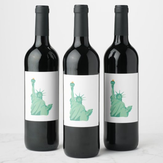 Freiheitsstatue Weinetikett (Flaschen)