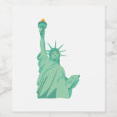 Freiheitsstatue Weinetikett (Einzelnes Label)