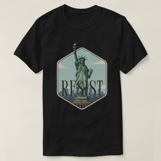Freiheitsstatue widerstehen T-Shirt (Design vorne)