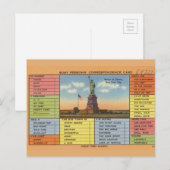 Freiheitsstatue-Witz Postkarte (Vorne/Hinten)