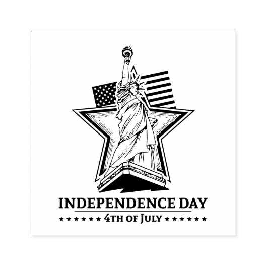 Freiheitsstatue zum Unabhängigkeitstag Gummistempel (Prägung)