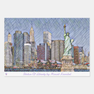 Freiheitsstatur von Mirsat Karabel Wrapping Paper Geschenkpapier Set