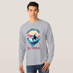 Freiheitsstoß: Killerwal in Aqua Jump T-Shirt