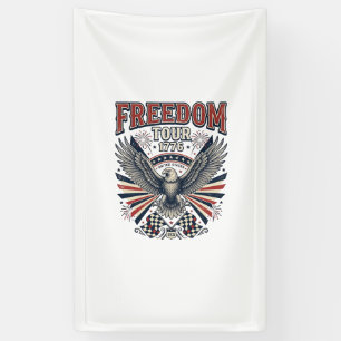 Freiheitstour 1776 Vintage Adler Patriotisches Hem Banner