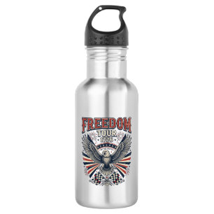 Freiheitstour 1776 Vintage Adler Patriotisches Hem Edelstahlflasche