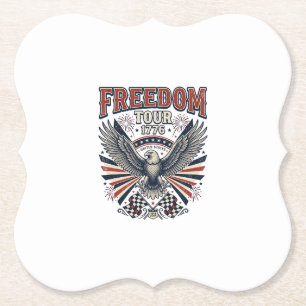 Freiheitstour 1776 Vintage Adler Patriotisches Hem Untersetzer