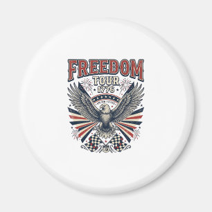 Freiheitstour 1776 Vintage Adler Patriotisches Shi Magnet