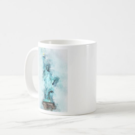 Freiheitswasserstatue Kaffeetasse (Vorderseite Links)