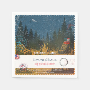 Freiheitswege Lagerfeuer Americana Dekor Serviette