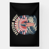 Freiheitswelle 4. Juli Banner (Vertikal)