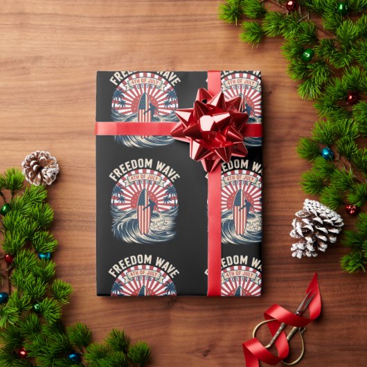 Freiheitswelle 4. Juli Geschenkpapier (Feiertagsgeschenk)