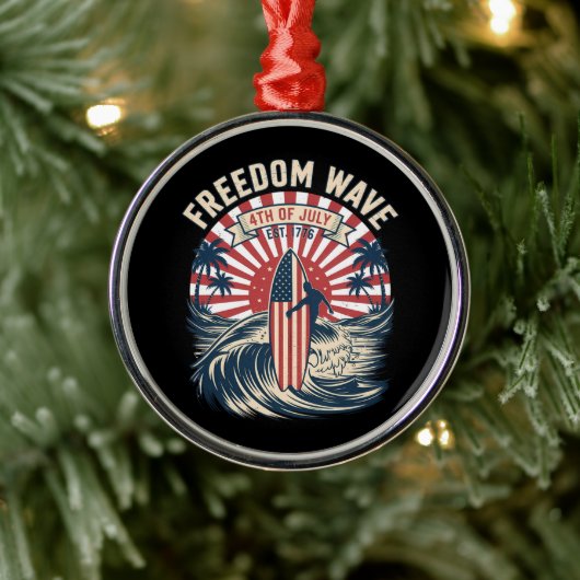Freiheitswelle 4. Juli Ornament Aus Metall (Baum)