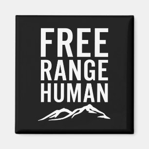 Freilaufender Mensch Wandern Camping Bergsteigen Magnet