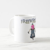 Freilaufendes Radfahren Kaffeetasse (Vorderseite Links)